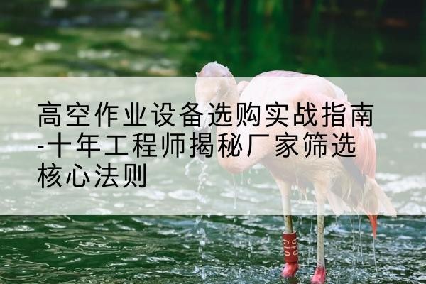 布拖剪叉式升降机厂家-高空作业设备选购实战指南-十年工程师揭秘厂家筛选核心法则